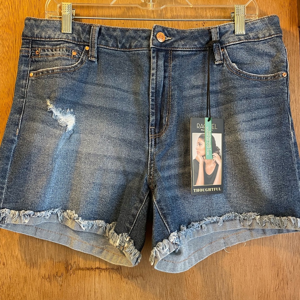 RACHEL Rachel Roy Distressed Blue Jean Shorts 12/31